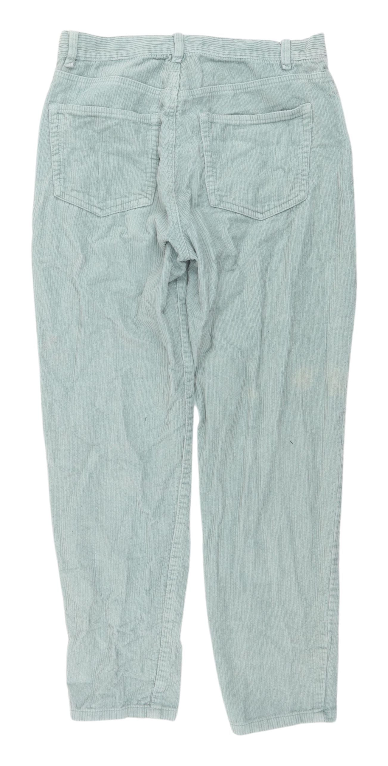 Pull & Bear Women's Green Cropped Trousers, Size 12