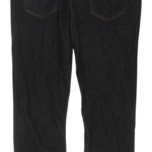 George Men's Black Straight Jeans, Size 36 Waist