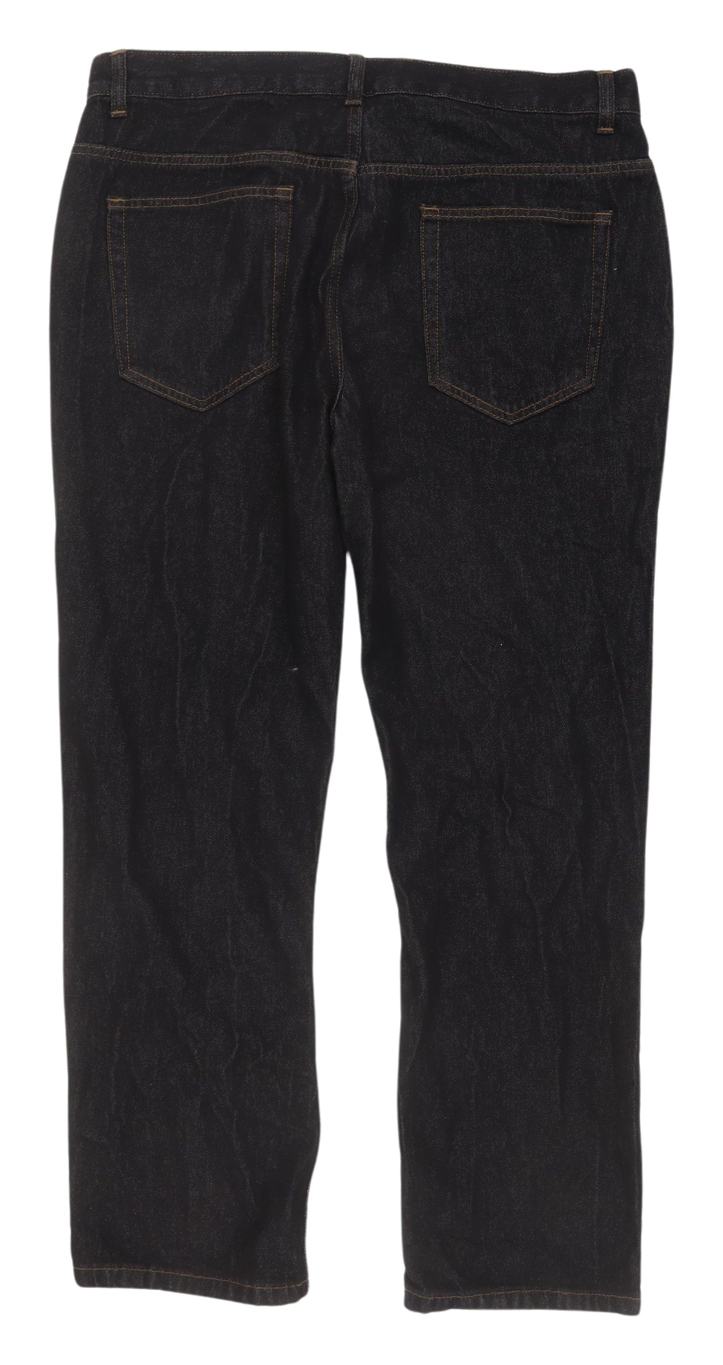 George Men's Black Straight Jeans, Size 36 Waist