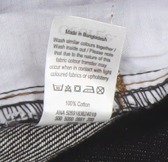 George Men's Black Straight Jeans, Size 36 Waist