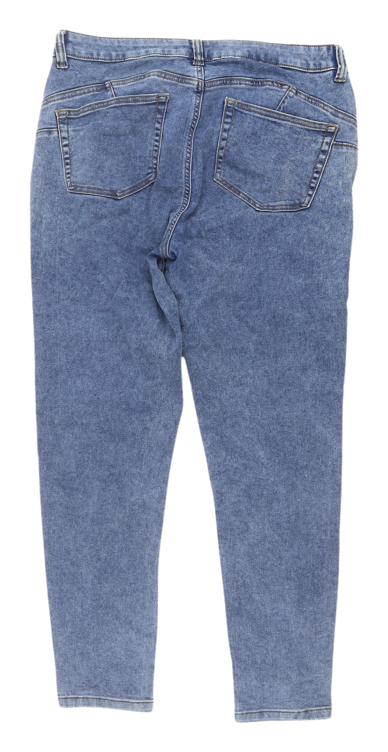 Jeff & Co Women's Blue Straight Jeans Size 14