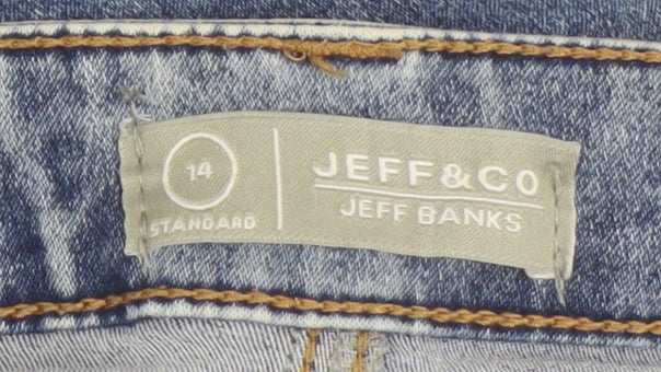 Jeff & Co Women's Blue Straight Jeans Size 14