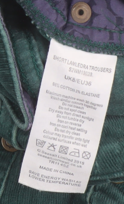 Seasalt Cornwall Women's Green Corduroy Trousers Size 8