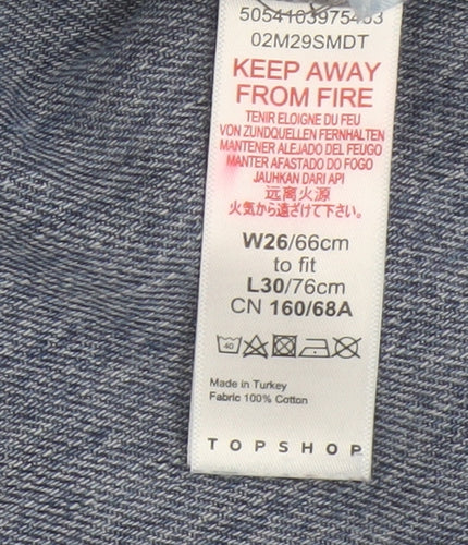 Topshop Women's Blue Mom Jeans Size 8