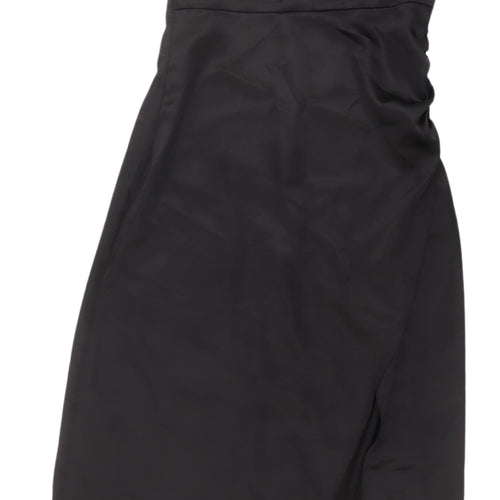 Zara Women's Black Long Slip Dress - Size 6 UK