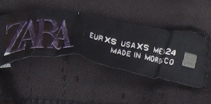 Zara Women's Black Long Slip Dress - Size 6 UK