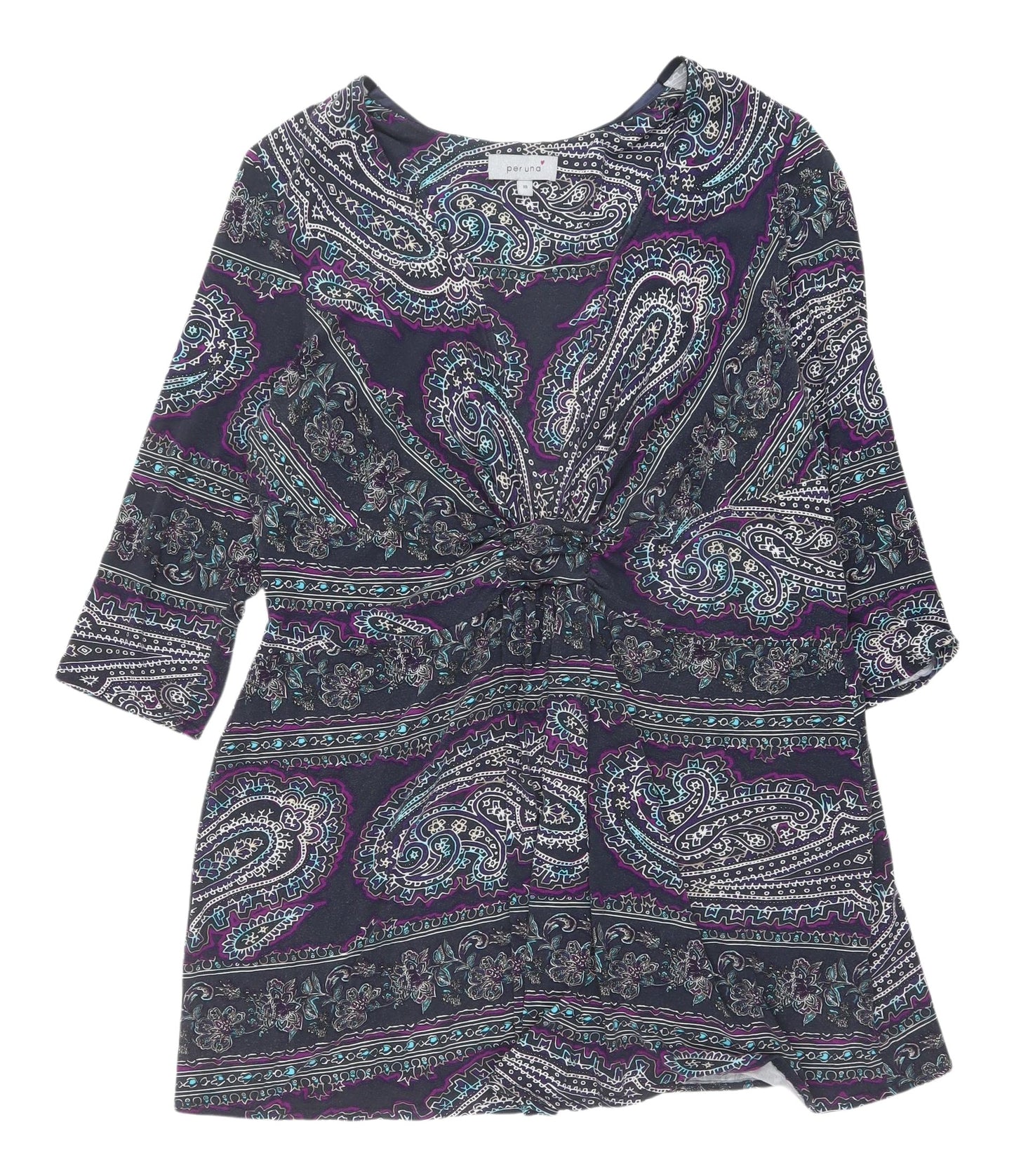 Marks & Spencer Women's Multicoloured Tunic Blouse UK 18
