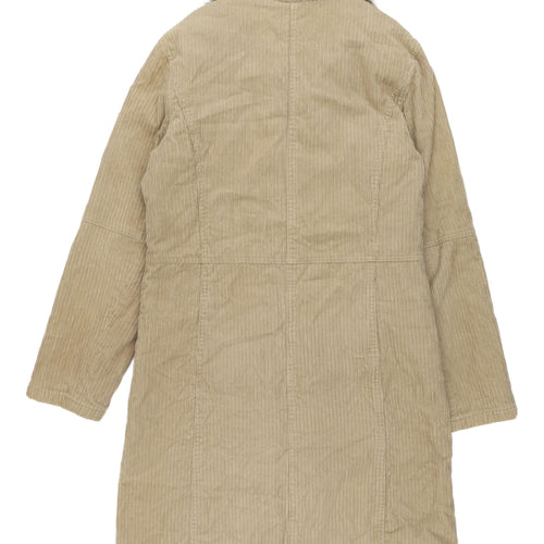 Miss Selfridge Beige Fur Trim Coat, Women's Size 10