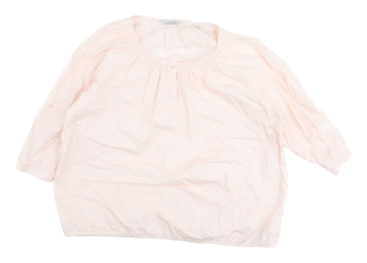 Tchibo Women's Pink Cotton Blouse Size 20