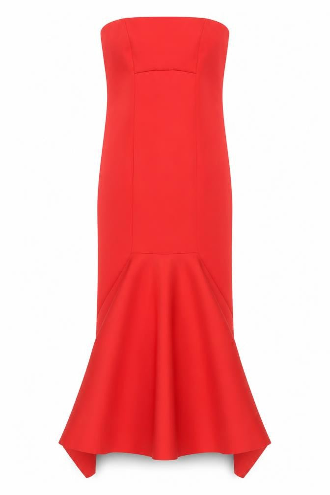Front view of River Island Women's Red Mermaid Dress, size 10