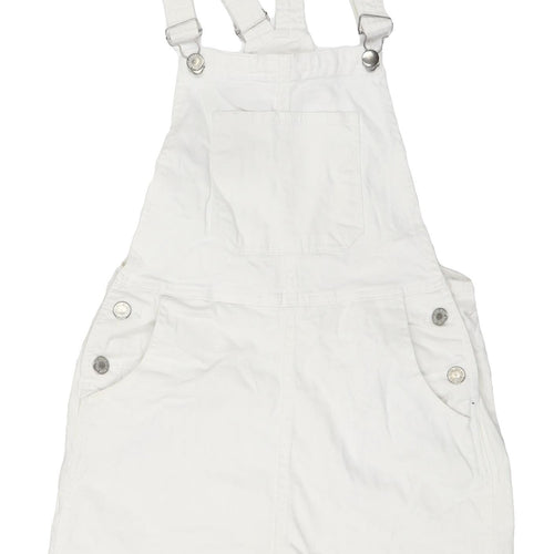 Brave Soul Women's White Pinafore Dress UK 8