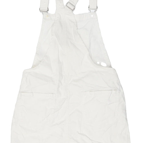 Brave Soul Women's White Pinafore Dress UK 8