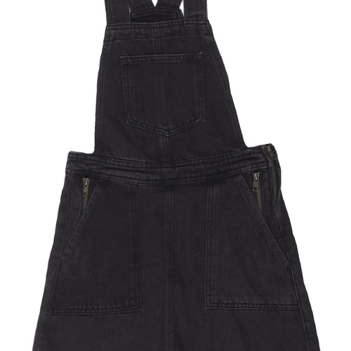Denim Co. Women's Black Denim Pinafore Dress Size 4