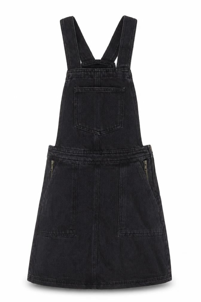 Denim Co. Women's Black Denim Pinafore Dress Size 4