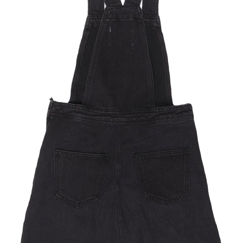 Denim Co. Women's Black Denim Pinafore Dress Size 4