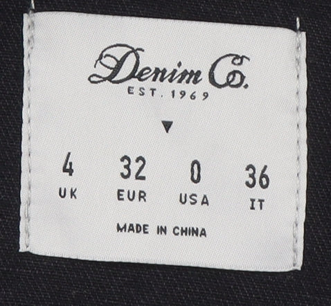 Denim Co. Women's Black Denim Pinafore Dress Size 4