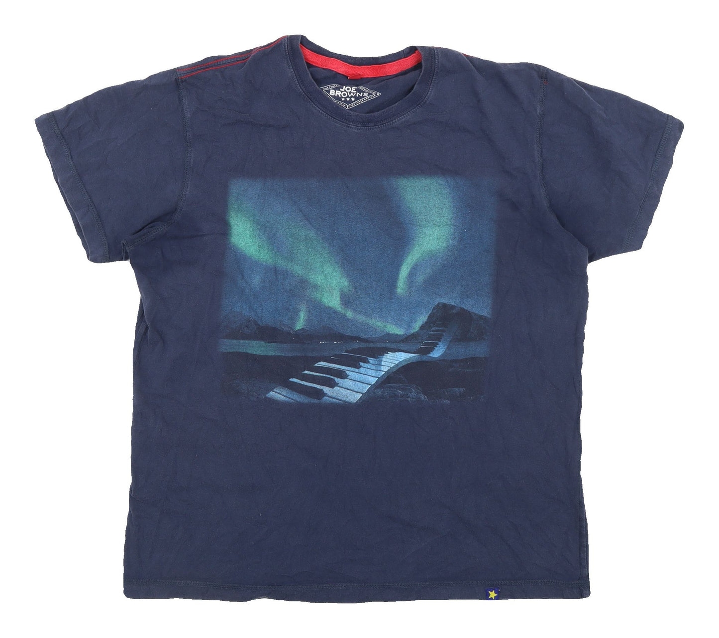 Joe Browns Men's Blue Music Graphic T-Shirt Size 12