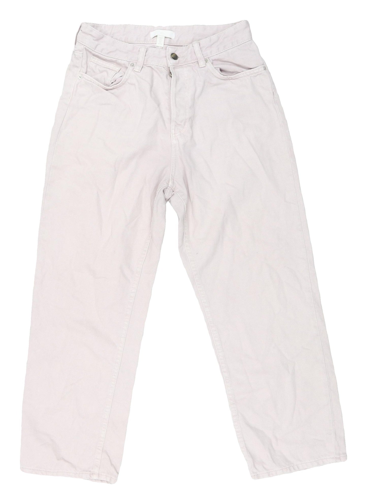 H&M Women's White Straight Jeans UK 10