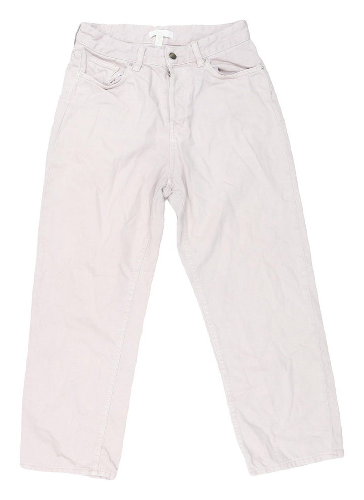 H&M Women's White Straight Jeans UK 10