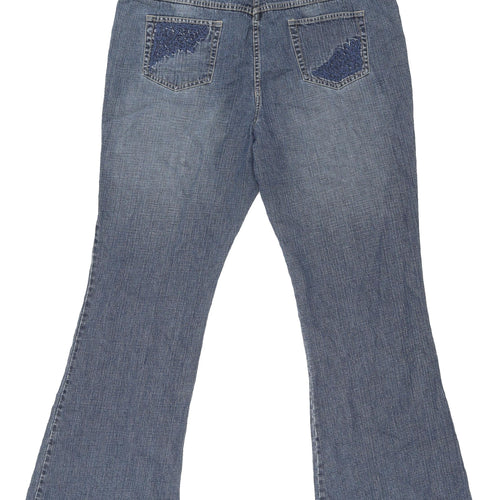 Principles Women's Blue Flared Jeans Size 18
