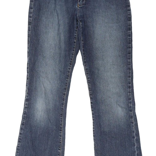 Ober Women's Blue Bootcut Jeans, Size 12, Elastic Waist