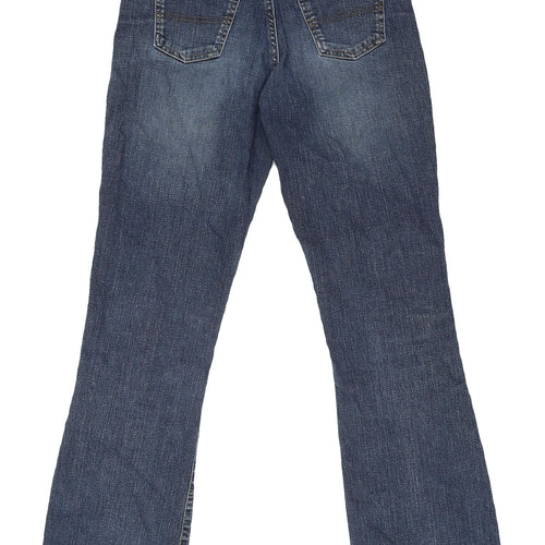 Ober Women's Blue Bootcut Jeans, Size 12, Elastic Waist