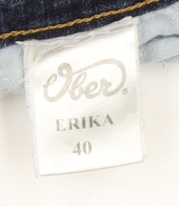 Ober Women's Blue Bootcut Jeans, Size 12, Elastic Waist