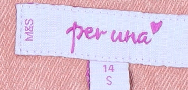 Marks and Spencer Women's Pink Regular Fit Jeans Size 14