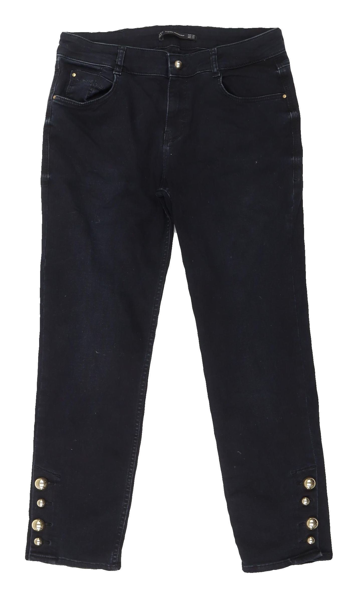 Zara Women's Black Straight Jeans Size 2