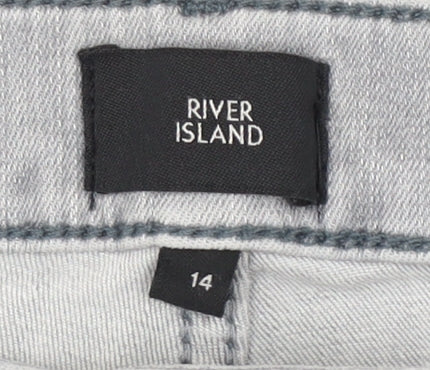 River Island Women's Grey Skinny Jeans Size 14