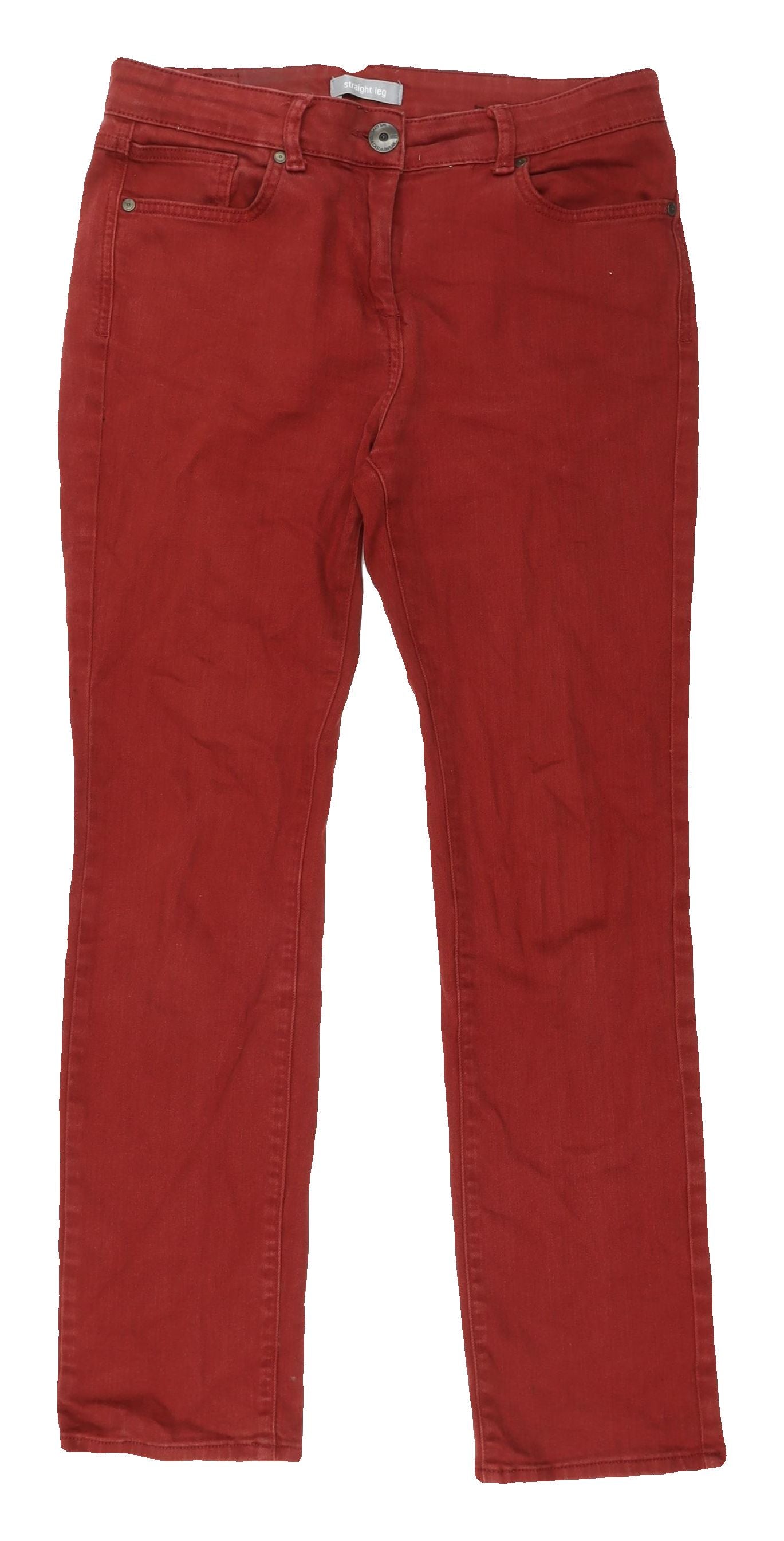 Marks and Spencer Women's Red Straight Jeans Size 12