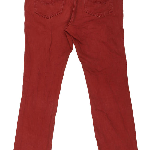 Marks and Spencer Women's Red Straight Jeans Size 12