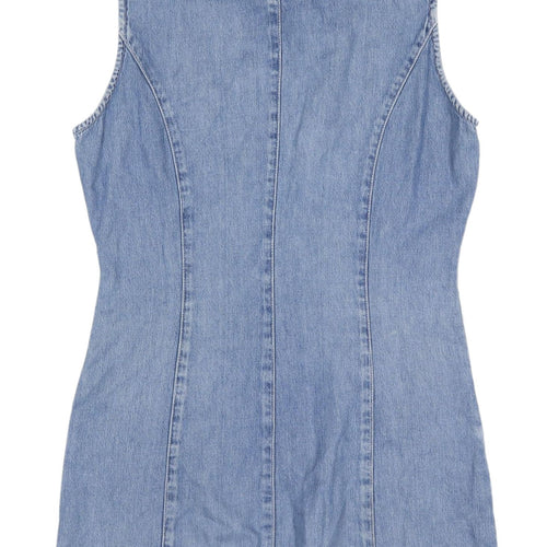 Authentic Buddies Women's Blue Denim Shirt Dress Size 12