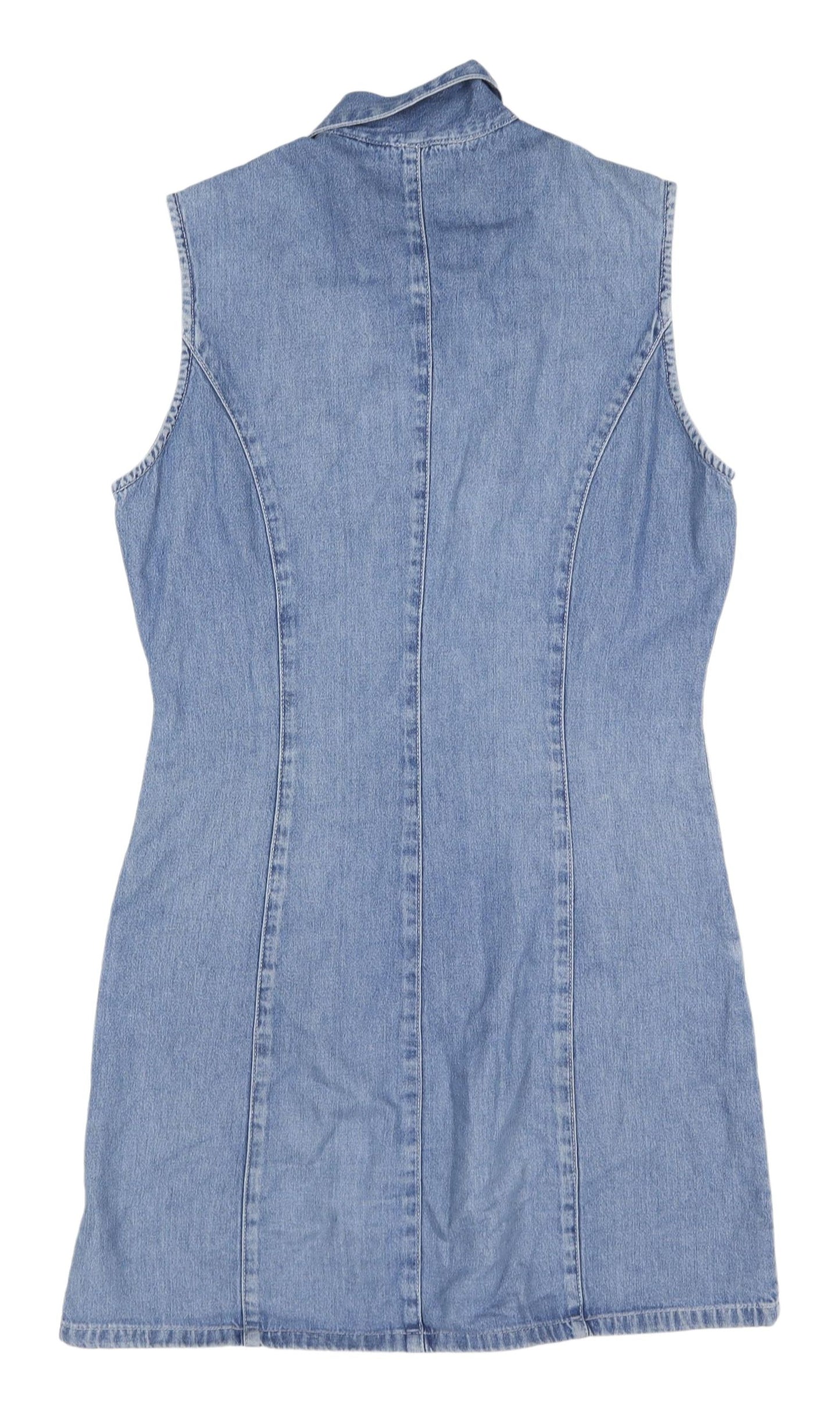 Authentic Buddies Women's Blue Denim Shirt Dress Size 12