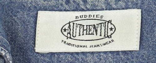 Authentic Buddies Women's Blue Denim Shirt Dress Size 12