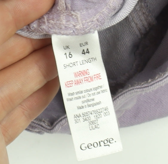 George Women's Purple Skinny Jeans - Size 16
