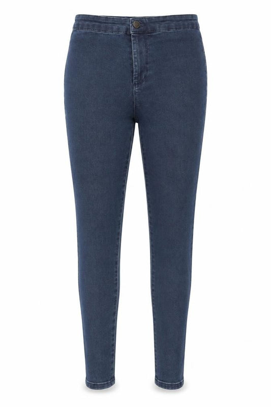 Front view of Denim Co Women's Blue Jegging Jeans, size 12, Medium Wash