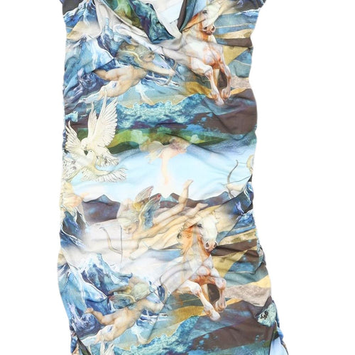 PrettyLittleThing Women's Multicoloured Slip Dress - Size 6