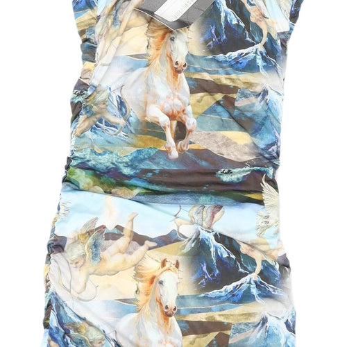 PrettyLittleThing Women's Multicoloured Slip Dress - Size 6