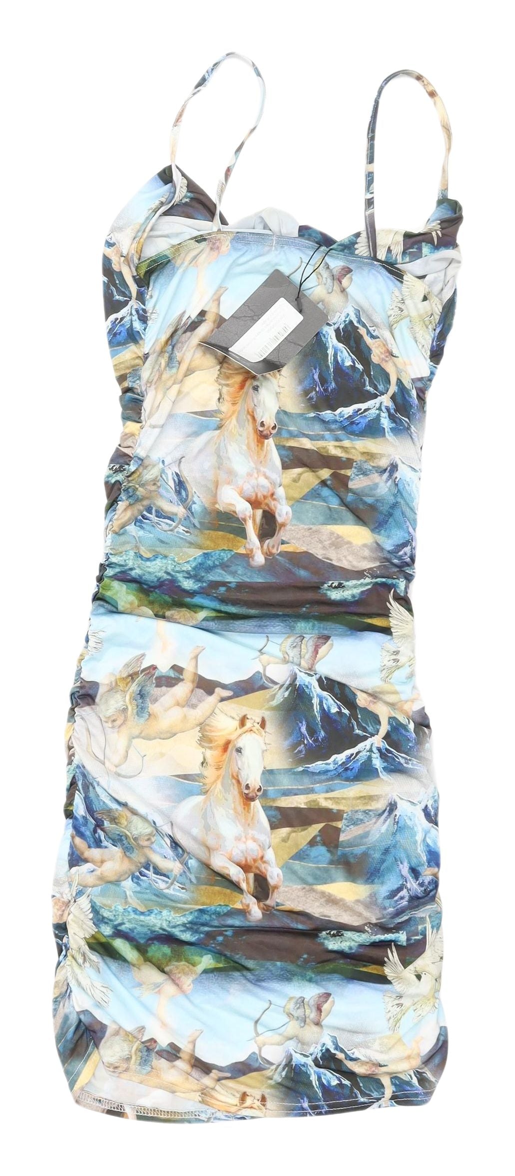 PrettyLittleThing Women's Multicoloured Slip Dress - Size 6