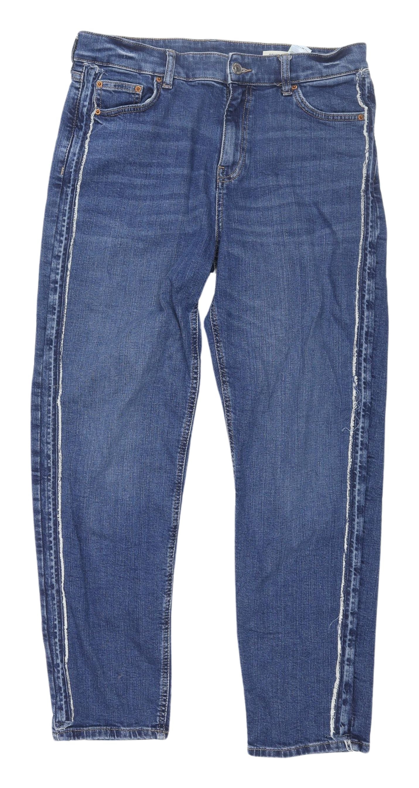 Marks and Spencer Women's Blue Boyfriend Jeans Size 14