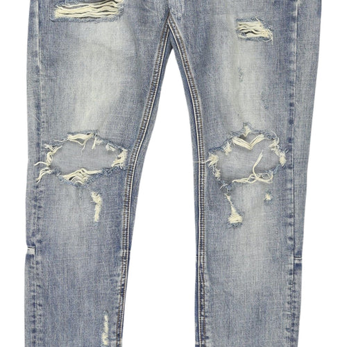 Mnml Men's Blue Distressed Skinny Jeans 34