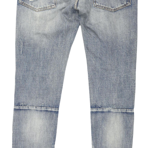 Mnml Men's Blue Distressed Skinny Jeans 34