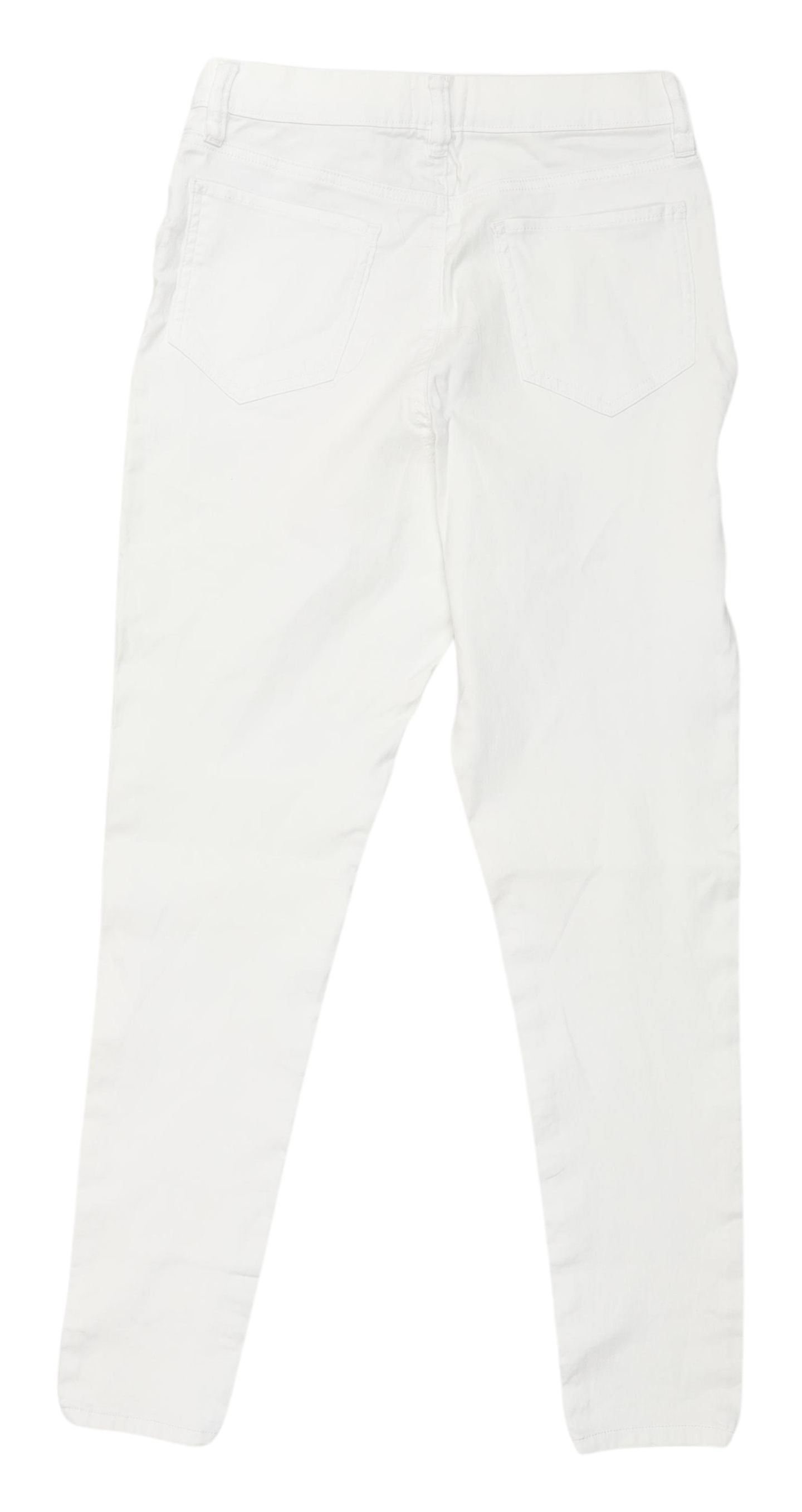 F&F Women's White Straight Jeans, Size 14