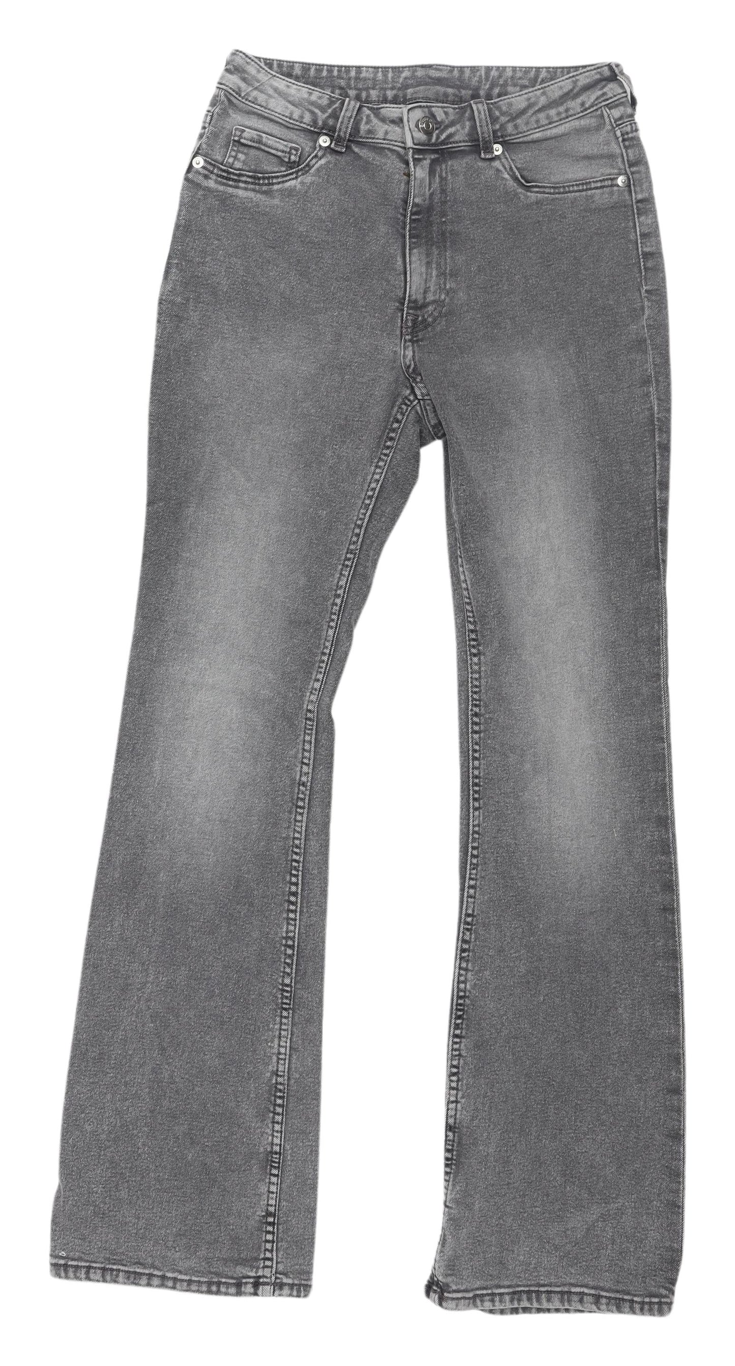 H&M Women's Grey Flared Jeans Size 12