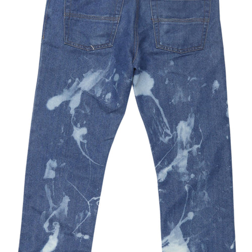 Denim Co. Men's Blue Straight Leg Distressed Jeans W32 L30