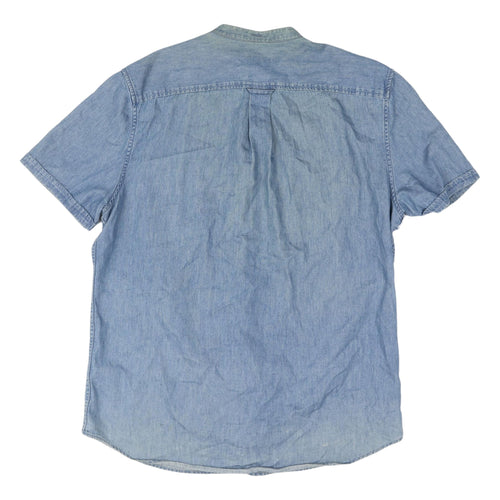 Next Men's Blue Short Sleeve Denim Shirt L