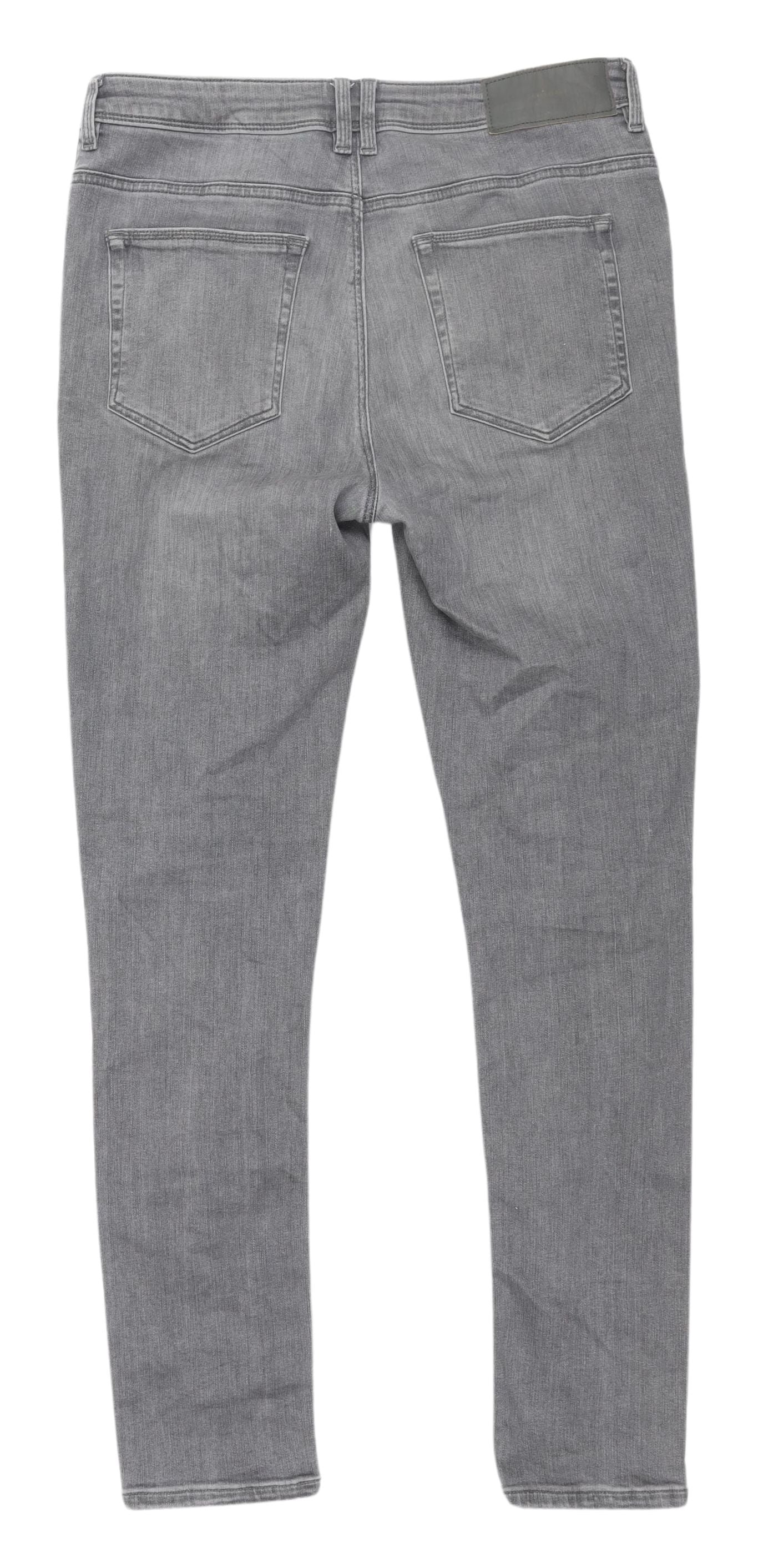 River Island Men's Grey Skinny Jeans - 34R