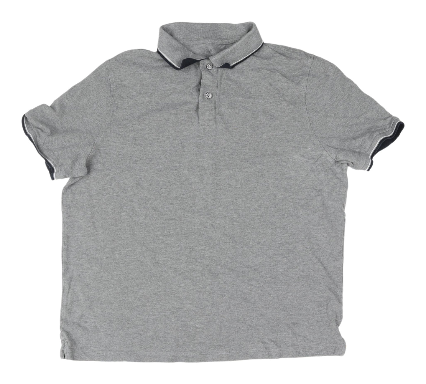 Marks and Spencer Men's Grey Polo - Size XL