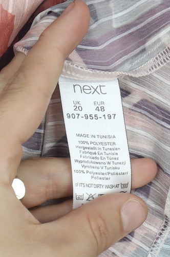 Next Women's Multicoloured Geometric Blouse UK 20